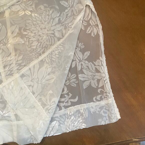 Free People Love All Day Slip Dress Size Small White Black Lace Velvet Burnout - Picture 8 of 9